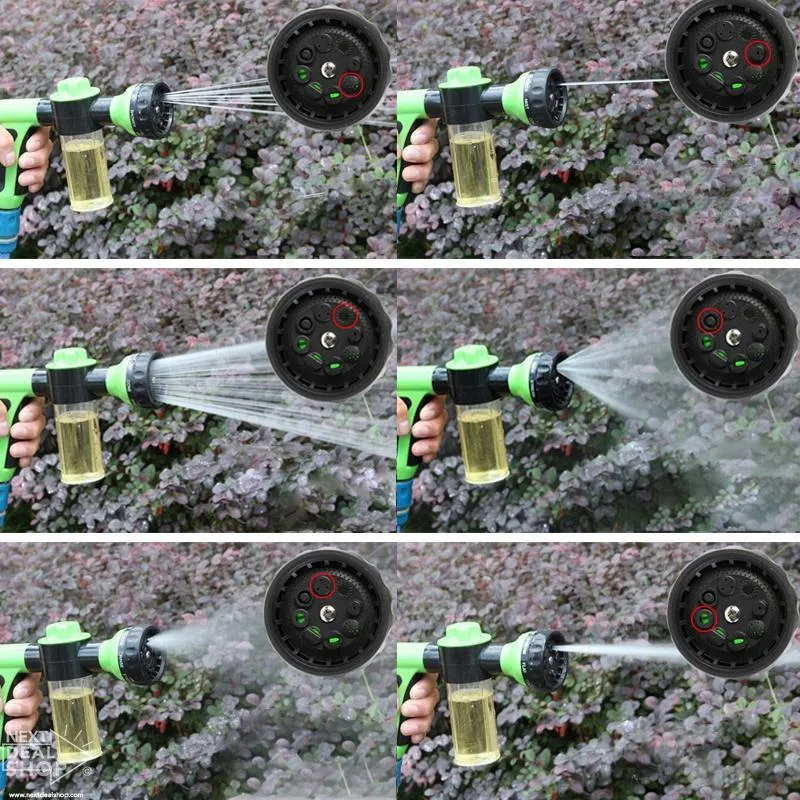 8 in 1 Premium Hose Nozzle - Perfect for Watering Plants, Car Wash, Showering Pets!