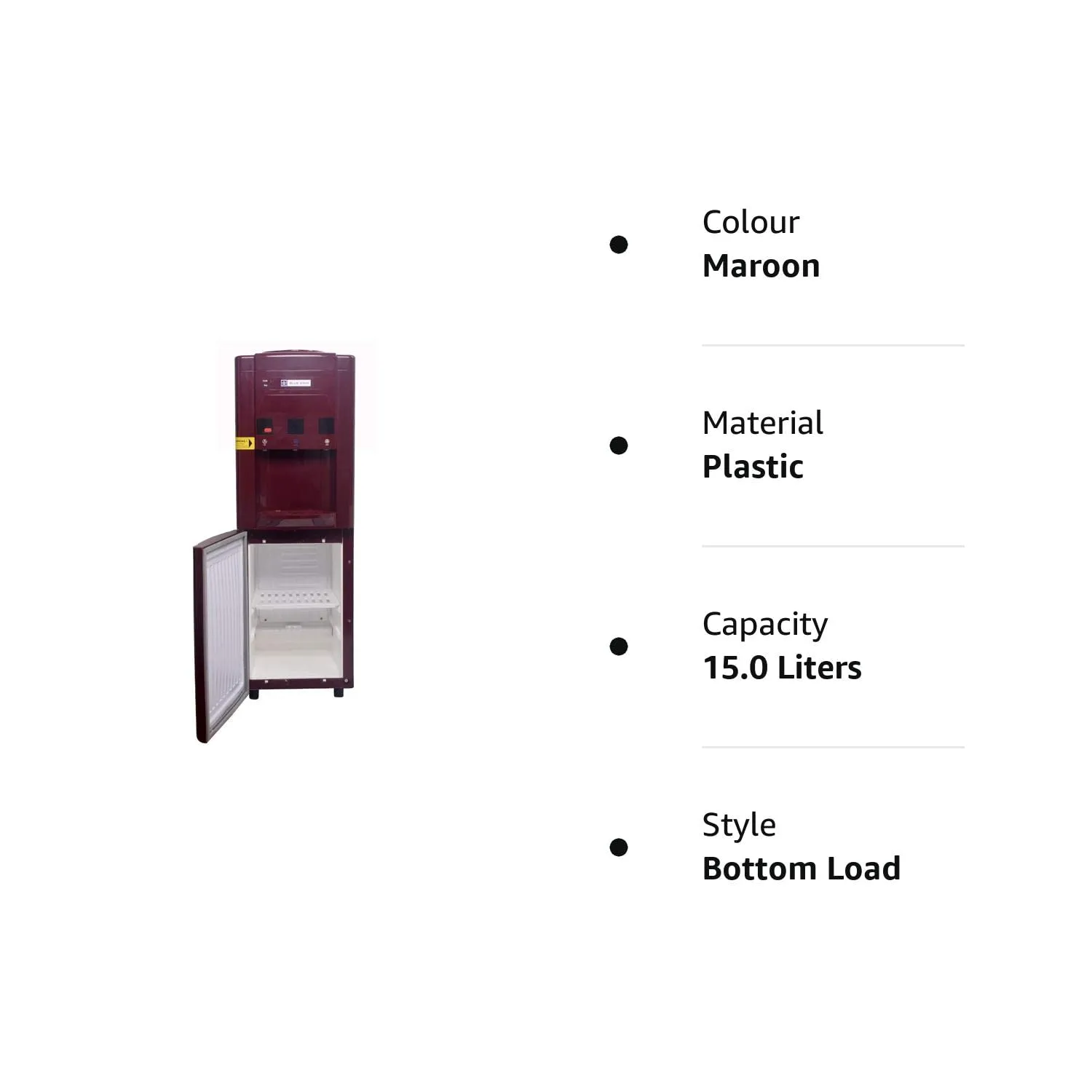 Blue Star ‎BWD3FMRGA-M Water Dispenser with Refrigerator MAROON Color