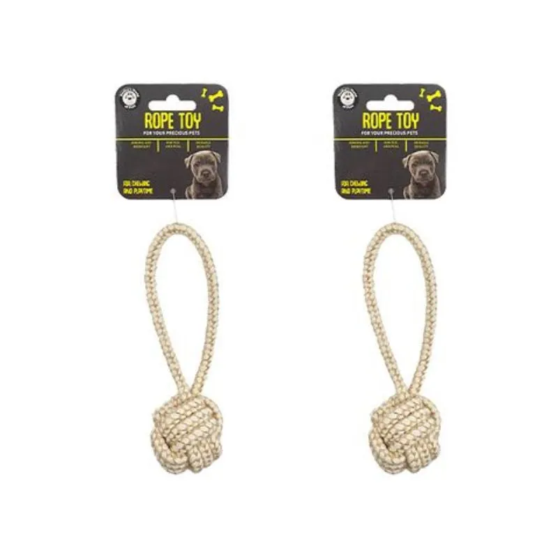 Dog Natural Rope Knot Toy - 18cm x 6cm