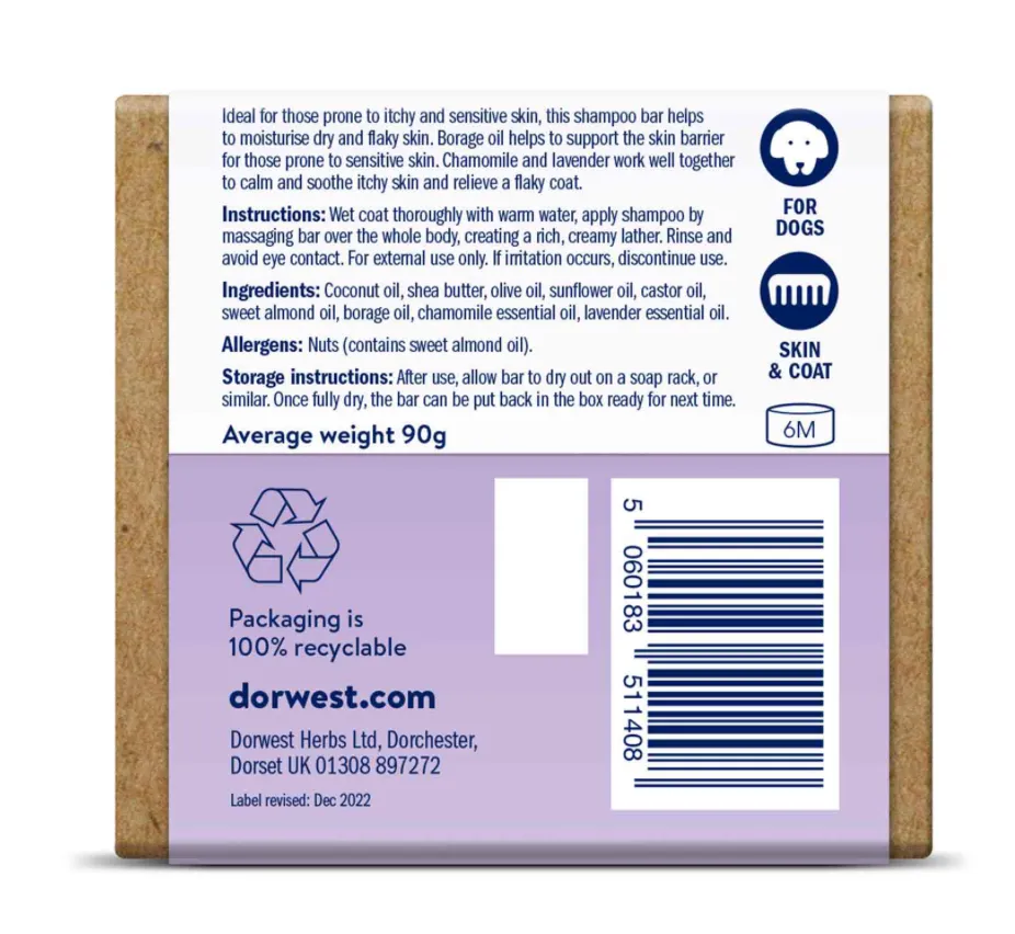 Dorwest Soft & Serene Pet Shampoo Bar
