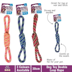 Double Loop Rope Dog Toy - 30cm