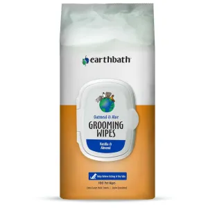 Earthbath Oatmeal & Aloe Vanilla & Almond Grooming Wipes for Dogs & Cats