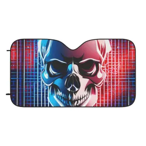Grid Skull Car Sun Shades