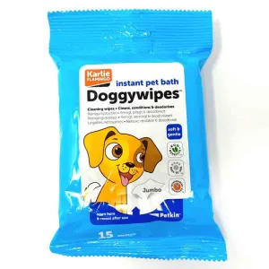 Petkin Doggywipes, 15 Wipes