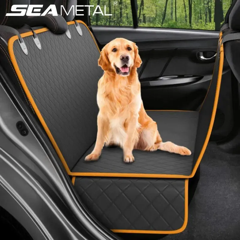 SEAMETAL Waterproof Water Resistant Pet Car Seat Cover Bench Cars Hammock Dog Car Seat Cover for Back Seat