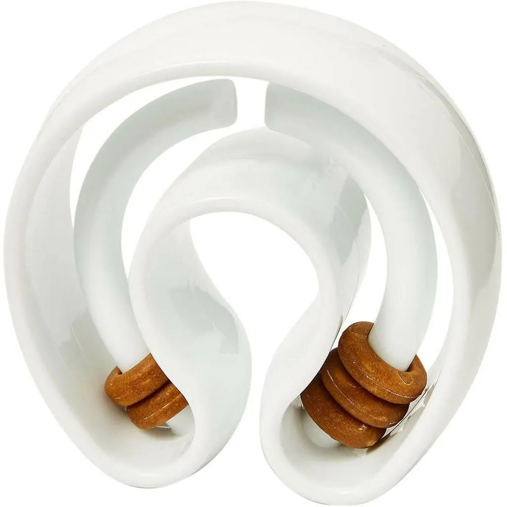Starmark Treat Ringer Dog Toy Horseshoe, White, One Size