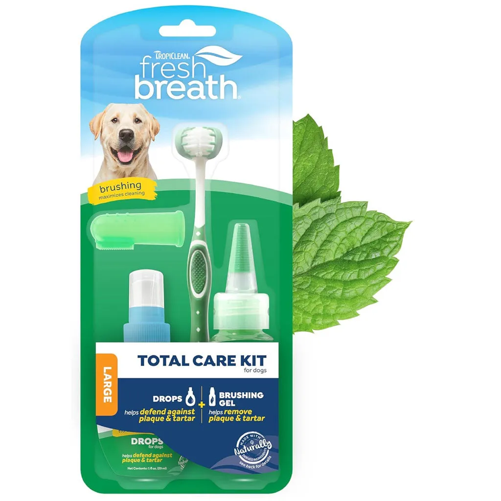 TropiClean Fresh Breath Total Care Dental Kit for Dogs